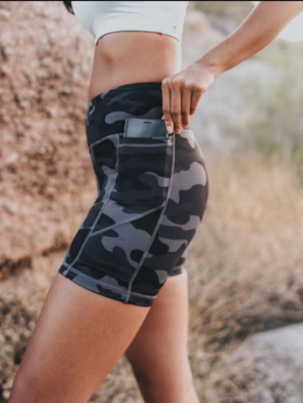 Senita Athletics Black Camo 5" Baseline Shorts Size Large